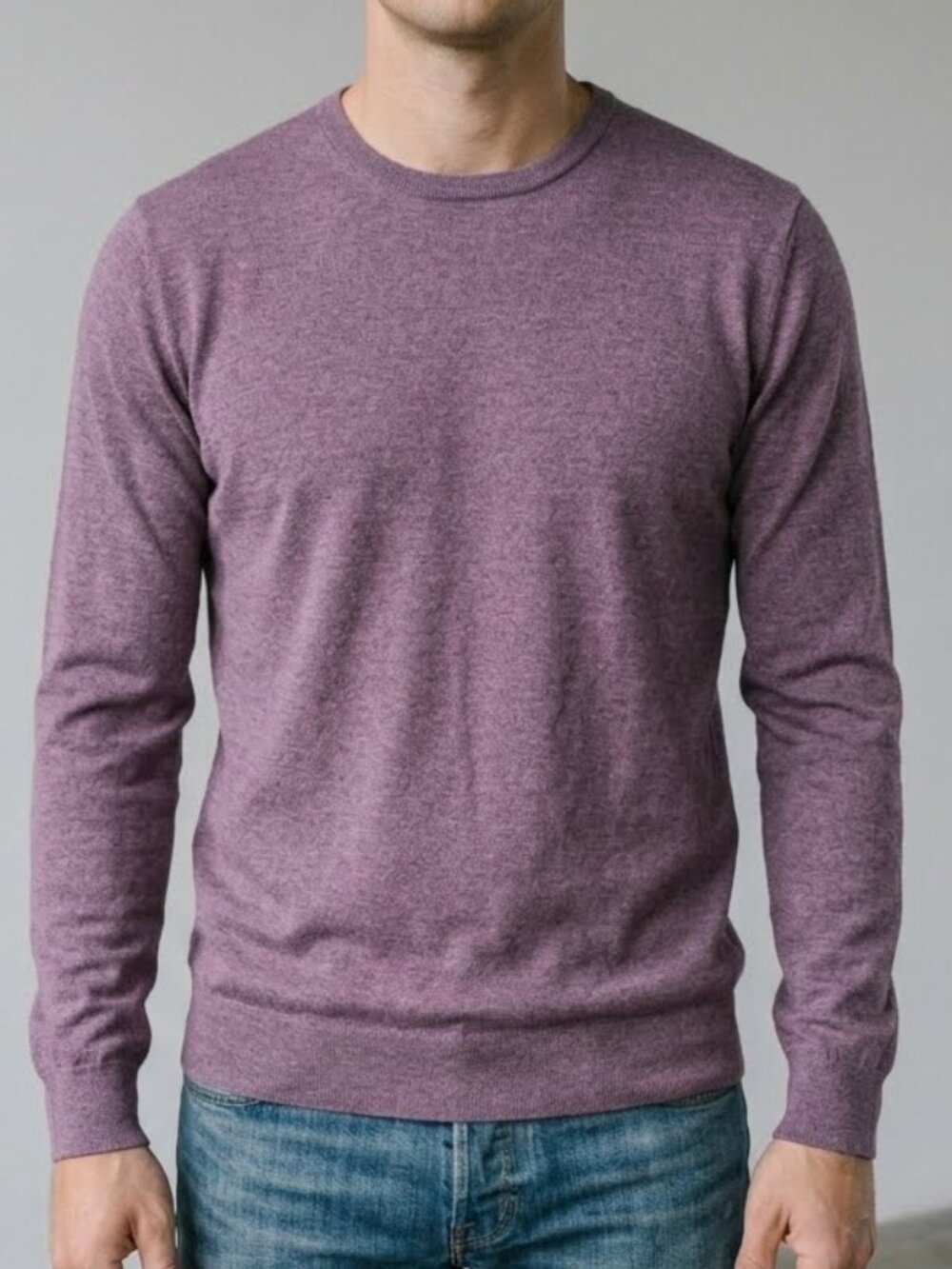Joseph Abboud Cotton Cashmere Blend Purple Long Sleeve Sweater NEW TAGS Mens 2XL